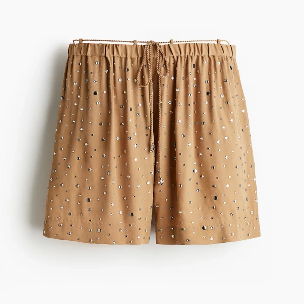 H&M Studio Collection NWT RHINESTONE-EMBELLISHED SHORTS SIZE XS